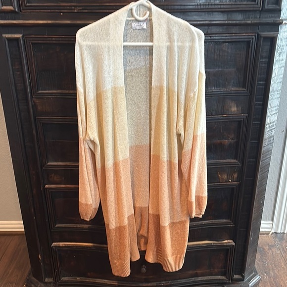 Mud Pie Sweaters - Mud Pie Cream and Tan Cardigan Sweater